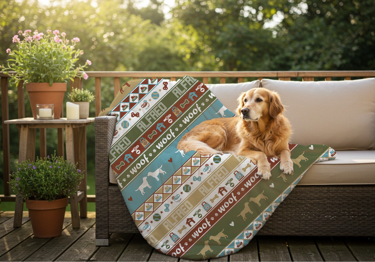 Boho Striped Sherpa Blanket