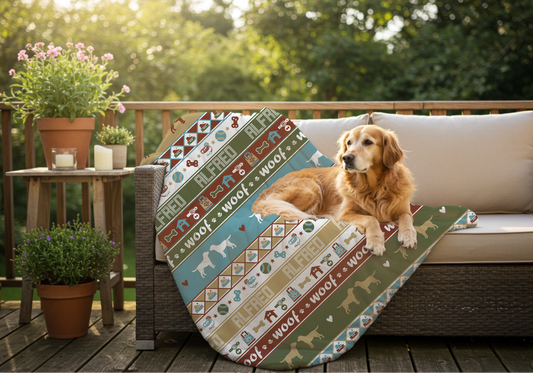 Boho Striped Sherpa Blanket