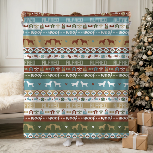 Boho Striped Sherpa Blanket